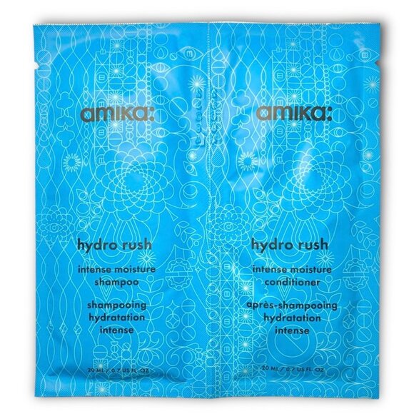 ➡️8/$20⬅️ Amika—Hydro Rush Moisture Shampoo & Conditioner Sample Set (20mL x2) - Picture 1 of 2